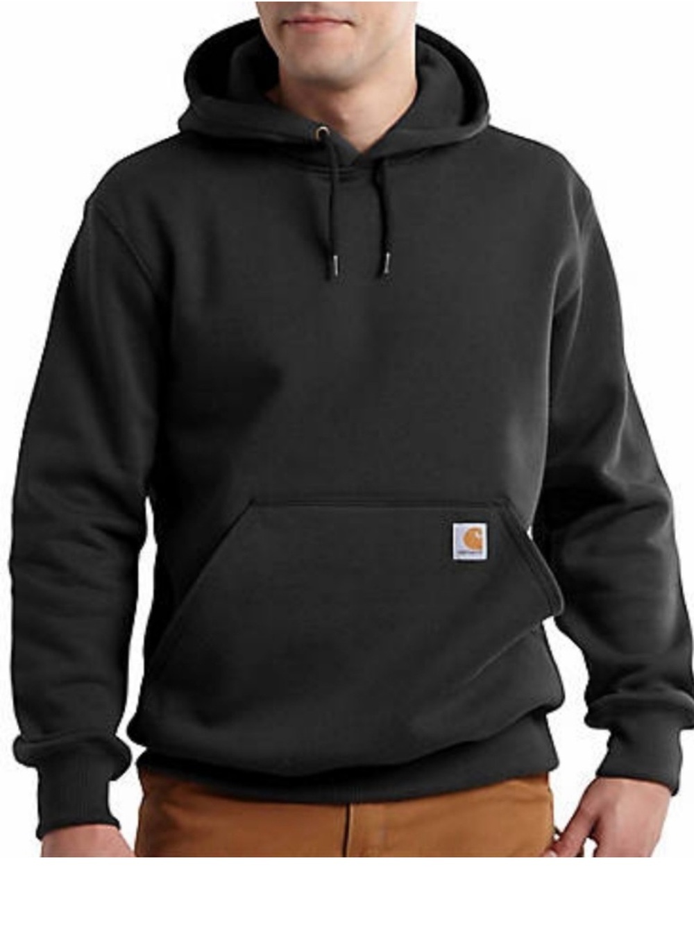 Carhartt Rain Defender Paxton Sweatshirt Black Water Resistant Heavy Loose Fit-M